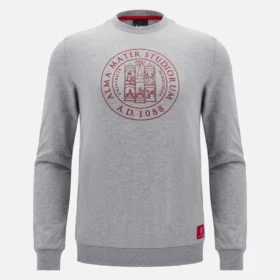 Colección Unibo Sudadera de cuello redondo sin cepillar en gris jaspeado para Adultos