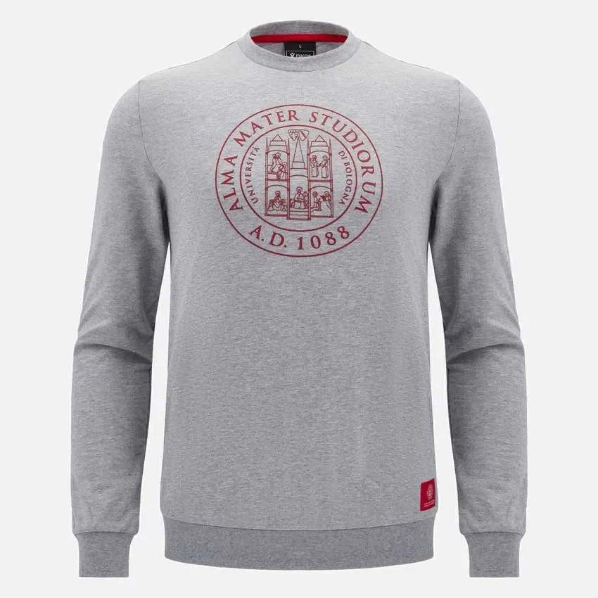 Colección Unibo Sudadera de cuello redondo sin cepillar en gris jaspeado para Adultos Colección Unibo Sudadera de cuello redondo sin cepillar en gris jaspeado para Adultos