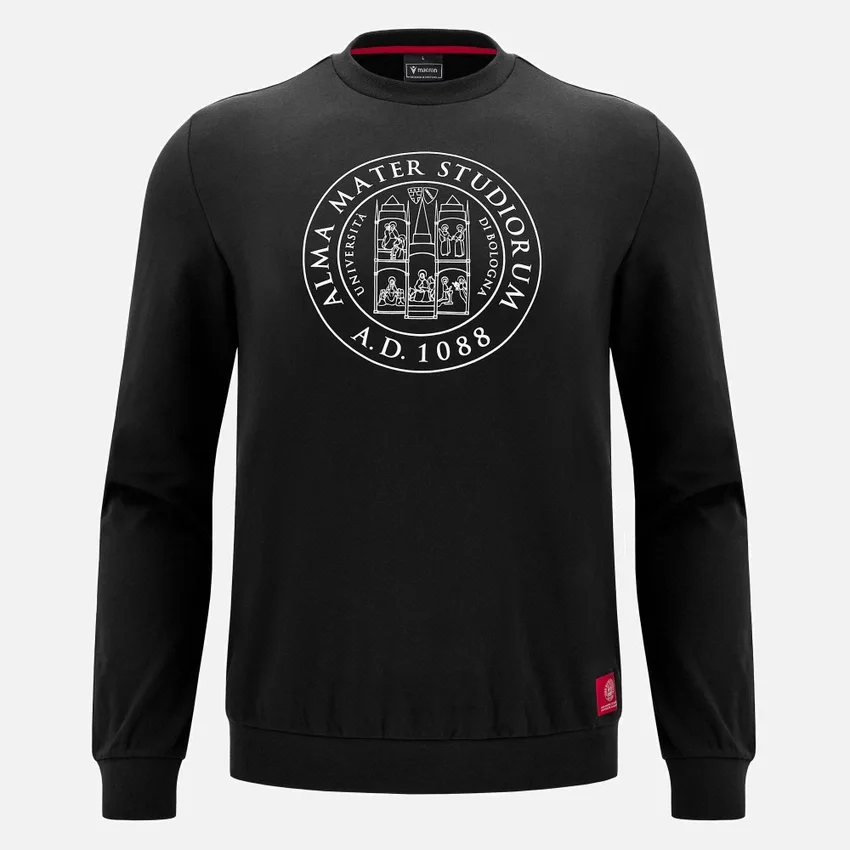 Colección Unibo Sudadera negra sin cepillar con cuello redondo para Adultos Colección Unibo Sudadera negra sin cepillar con cuello redondo para Adultos