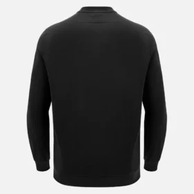Colección Unibo Sudadera negra sin cepillar con cuello redondo para Adultos