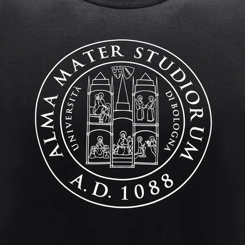 Colección Unibo Sudadera negra sin cepillar con cuello redondo para Adultos Colección Unibo Sudadera negra sin cepillar con cuello redondo para Adultos
