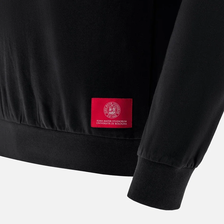 Colección Unibo Sudadera negra sin cepillar con cuello redondo para Adultos Colección Unibo Sudadera negra sin cepillar con cuello redondo para Adultos