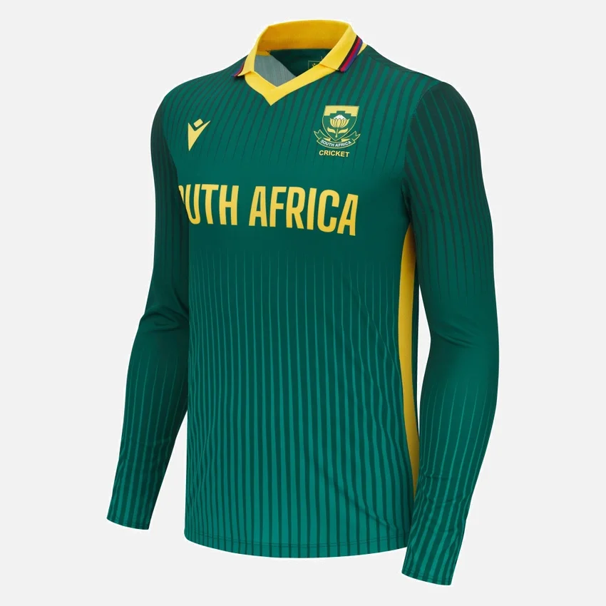 Equipación de partido ODI de manguitos largos de Cricket South Africa 2025/26 Equipación de partido ODI de manguitos largos de Cricket South Africa 2025/26