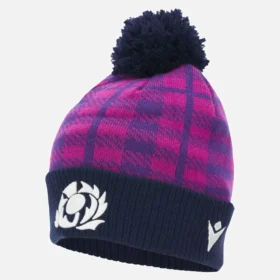 Gorro de pompón azul marino y morado Scottish Rugby 2025/26