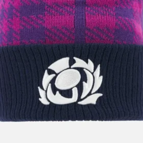 Gorro de pompón azul marino y morado Scottish Rugby 2025/26
