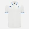 Polo de viaje blanco para adultos Auxerre 2025/26 Athleisure Polo de viaje blanco para adultos Auxerre 2025/26 Athleisure