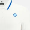 Polo de viaje blanco para adultos Auxerre 2025/26 Athleisure Polo de viaje blanco para adultos Auxerre 2025/26 Athleisure