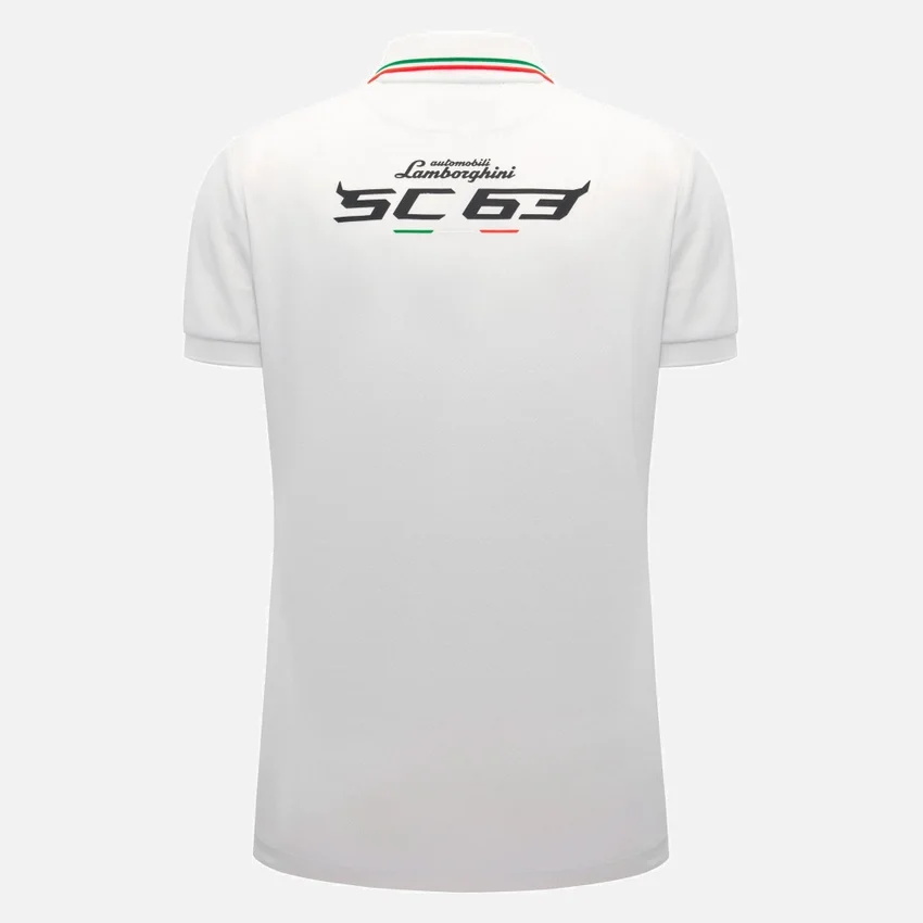 Polos blancos para mujer de Automobili Lamborghini Squadra Corse Polos blancos para mujer de Automobili Lamborghini Squadra Corse