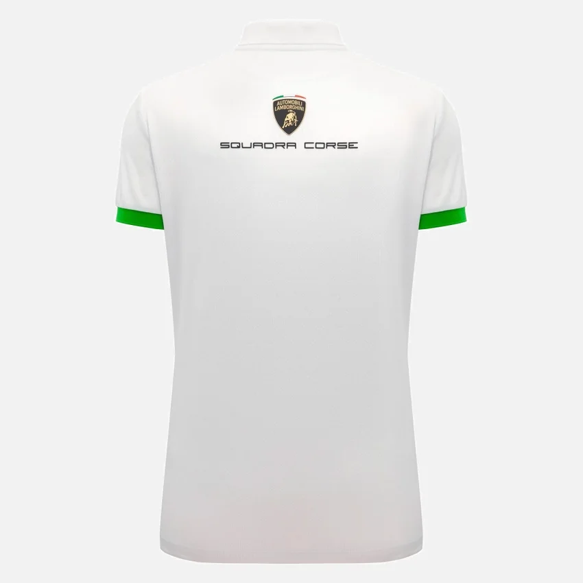 Polos blancos para mujer de Automobili Lamborghini Squadra Corse Polos blancos para mujer de Automobili Lamborghini Squadra Corse