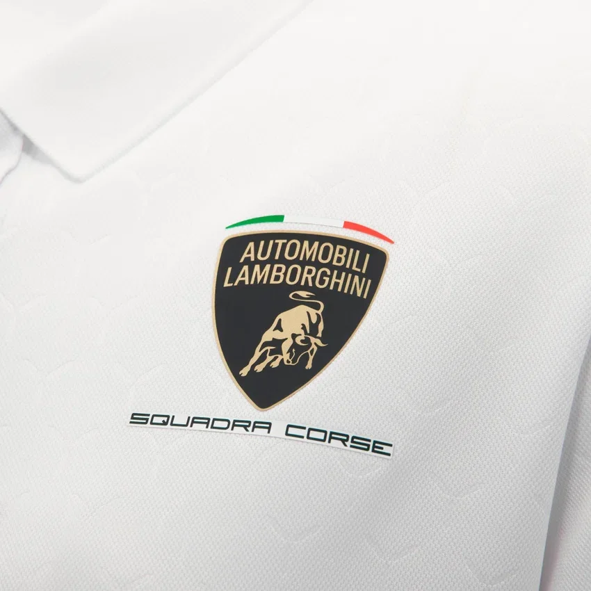 Polos blancos para mujer de Automobili Lamborghini Squadra Corse Polos blancos para mujer de Automobili Lamborghini Squadra Corse