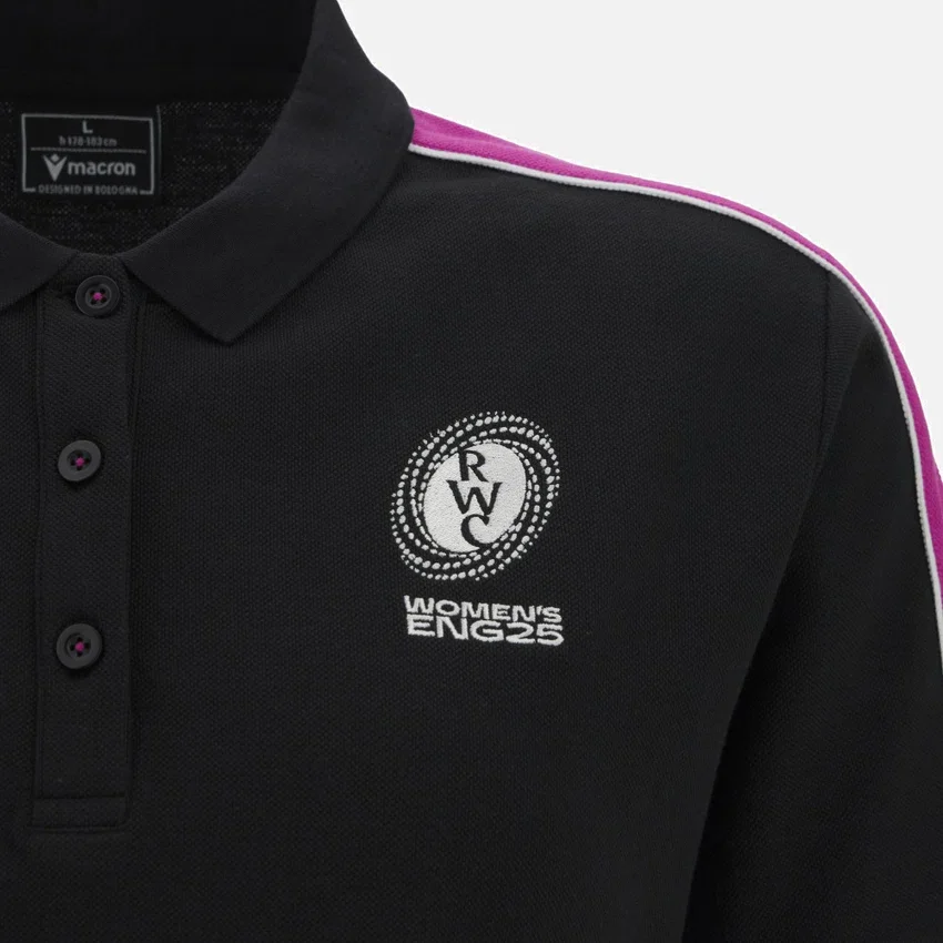 Polos de mujer con rayas de la Copa del Mundo de Rugby Femenino 2025 Polos de mujer con rayas de la Copa del Mundo de Rugby Femenino 2025