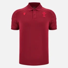 Polos de viaje rojo intenso de Welsh Rugby 2025/26