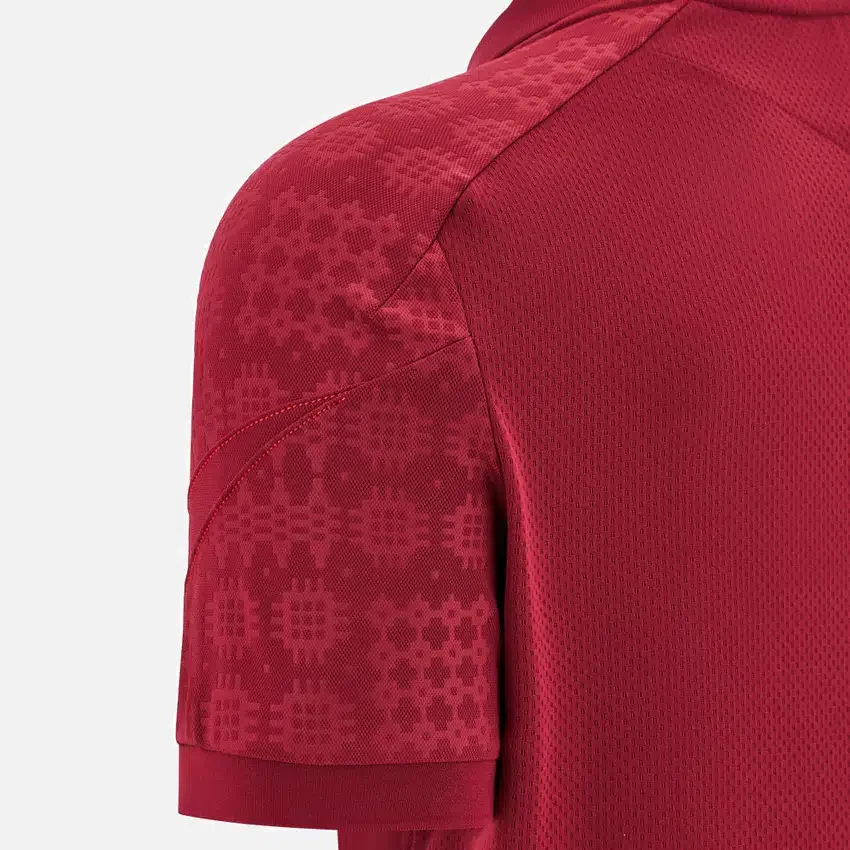 Polos de viaje rojo intenso de Welsh Rugby 2025/26 Polos de viaje rojo intenso de Welsh Rugby 2025/26