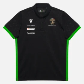Polos negros para niños de Automobili Lamborghini Squadra Corse