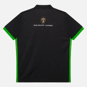 Polos negros para niños de Automobili Lamborghini Squadra Corse