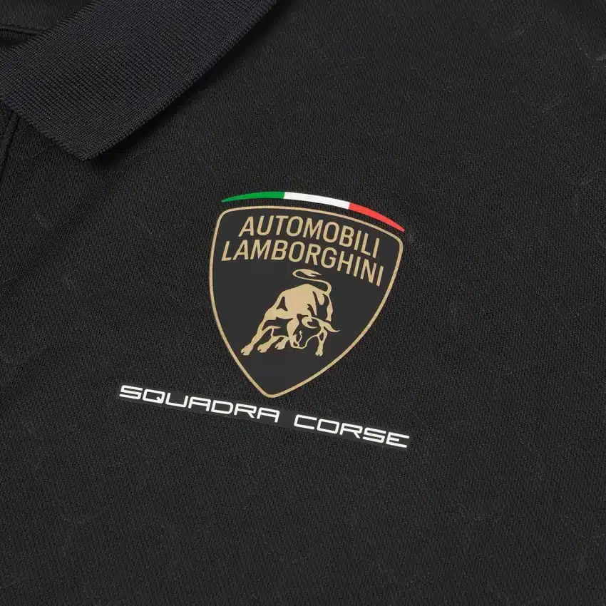 Polos negros para niños de Automobili Lamborghini Squadra Corse Polos negros para niños de Automobili Lamborghini Squadra Corse