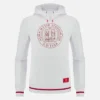 Sudadera con capucha blanca cepillada de la colección Unibo para adultos Sudadera con capucha blanca cepillada de la colección Unibo para adultos