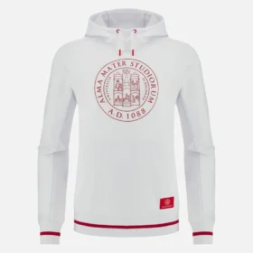 Sudadera con capucha blanca cepillada de la colección Unibo para adultos Sudadera con capucha blanca cepillada de la colección Unibo para adultos