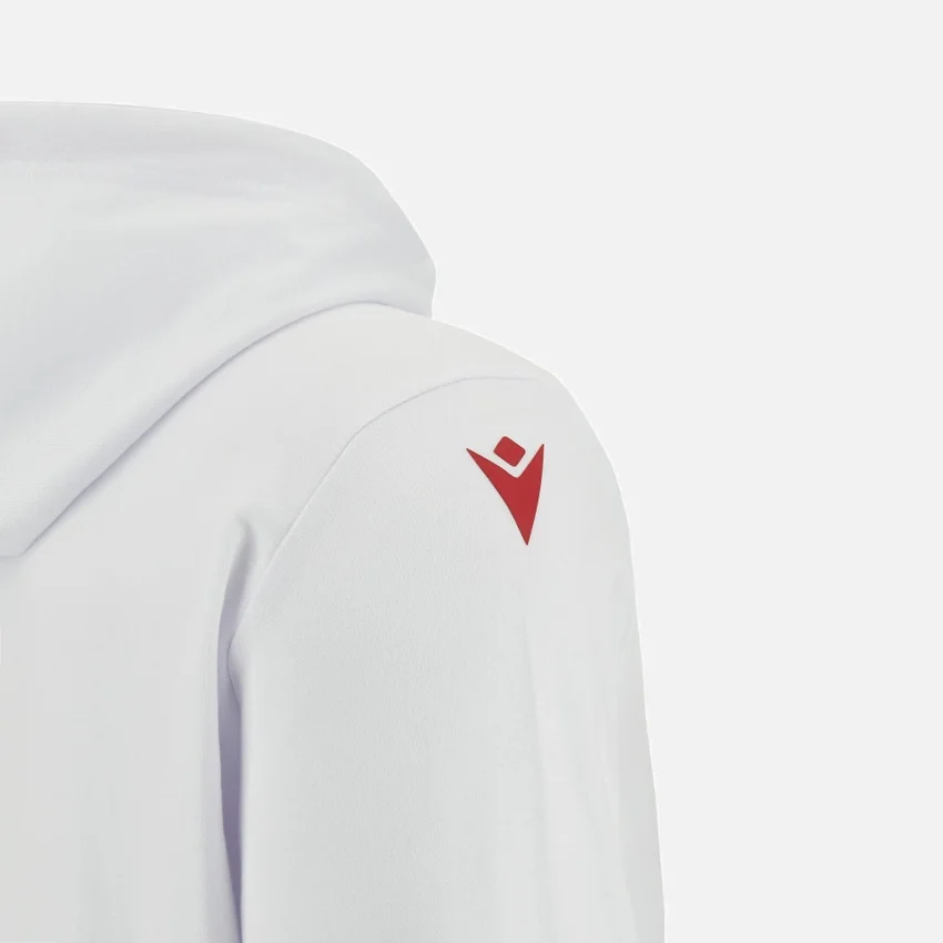 Sudadera con capucha blanca cepillada de la colección Unibo para adultos Sudadera con capucha blanca cepillada de la colección Unibo para adultos