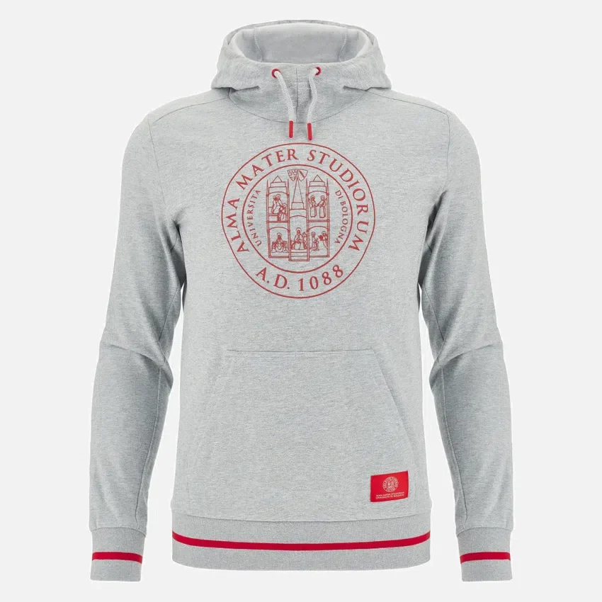 Sudadera con capucha cepillada gris jaspeado de la colección Unibo para adultos Sudadera con capucha cepillada gris jaspeado de la colección Unibo para adultos
