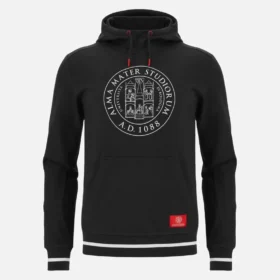 Sudadera con capucha cepillada negra de la colección Unibo para adultos Sudadera con capucha cepillada negra de la colección Unibo para adultos