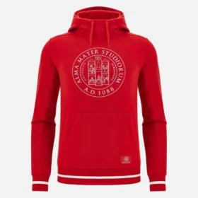 Sudadera con capucha cepillada roja de la colección Unibo para adultos Sudadera con capucha cepillada roja de la colección Unibo para adultos