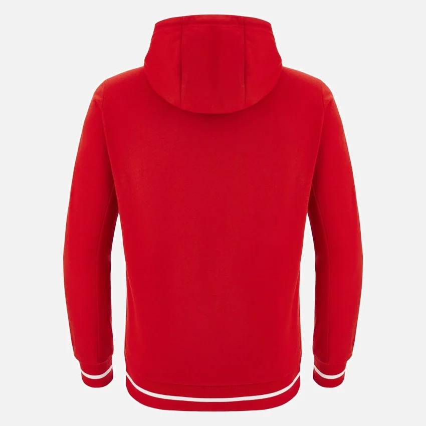 Sudadera con capucha cepillada roja de la colección Unibo para adultos Sudadera con capucha cepillada roja de la colección Unibo para adultos