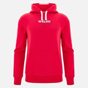 Sudadera con capucha roja para aficionados del Welsh Rugby 2025/26