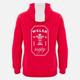 Sudadera con capucha roja para aficionados del Welsh Rugby 2025/26