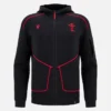 Sudadera Con Capucha Welsh Rugby 2025/26 Black Athleisure Tech