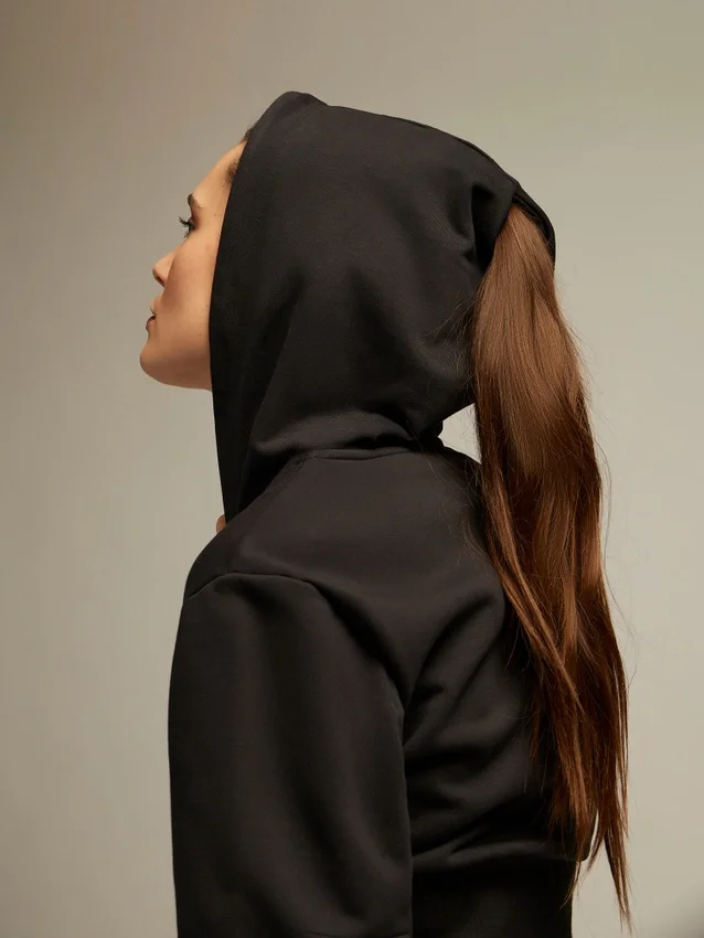 Sudadera con capucha y cremallera completa Elo 02 de algodón Sudadera con capucha y cremallera completa Elo 02 de algodón