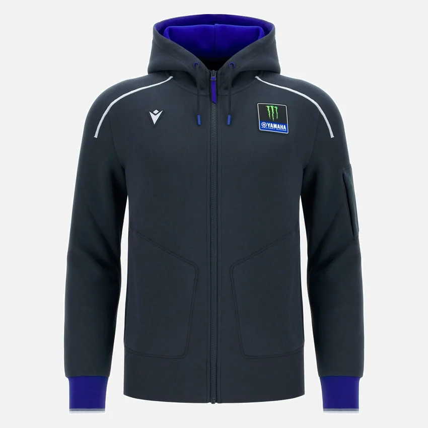 Sudadera con cremallera completa Monster Energy Yamaha MotoGP 2026 Man Travel Replica Sudadera con cremallera completa Monster Energy Yamaha MotoGP 2026 Man Travel Replica