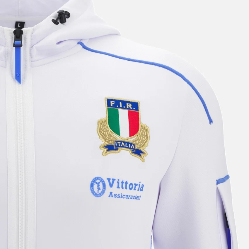 Sudadera con cremallera completa para adultos Italia Rugby 2025/26 Athleisure Sudadera con cremallera completa para adultos Italia Rugby 2025/26 Athleisure