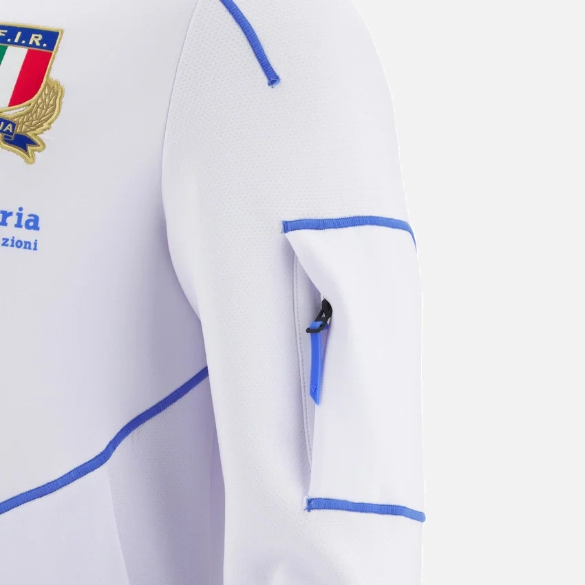 Sudadera con cremallera completa para adultos Italia Rugby 2025/26 Athleisure Sudadera con cremallera completa para adultos Italia Rugby 2025/26 Athleisure
