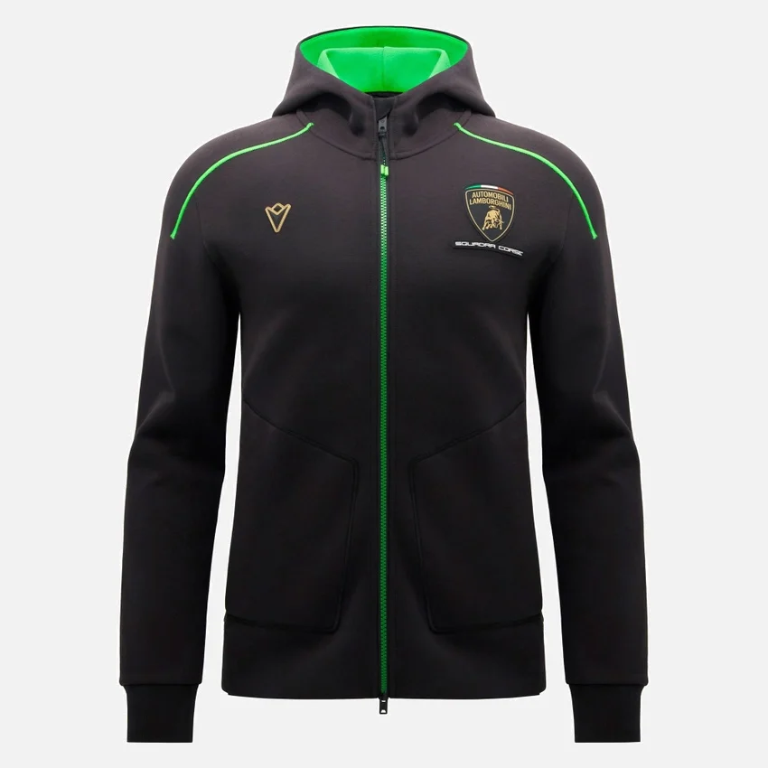 Sudadera con cremallera completa para hombre de Automobili Lamborghini Squadra Corse Sudadera con cremallera completa para hombre de Automobili Lamborghini Squadra Corse