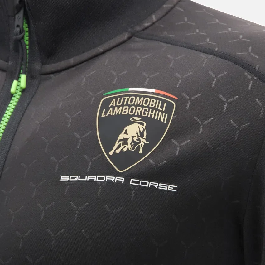 Sudadera con cremallera completa para hombre de Automobili Lamborghini Squadra Corse Sudadera con cremallera completa para hombre de Automobili Lamborghini Squadra Corse