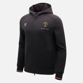 Sudadera con cremallera completa tricolor negra para hombre de Automobili Lamborghini Squadra Corse
