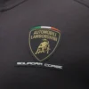 Sudadera con cremallera completa tricolor negra para hombre de Automobili Lamborghini Squadra Corse Sudadera con cremallera completa tricolor negra para hombre de Automobili Lamborghini Squadra Corse