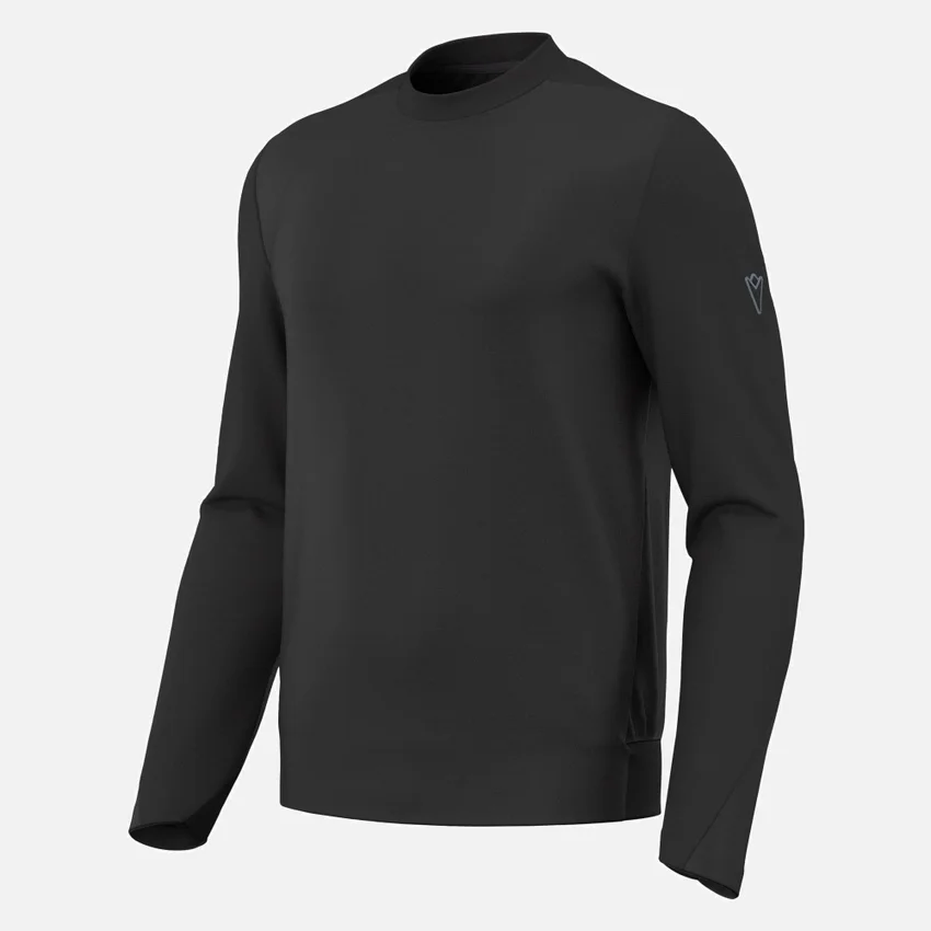 Sudadera de cuello redondo Mooncrest con adornos acanalados Sudadera de cuello redondo Mooncrest con adornos acanalados