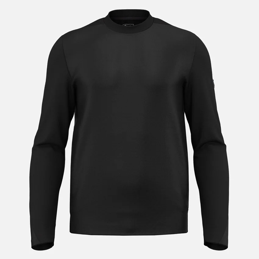 Sudadera de cuello redondo Mooncrest con adornos acanalados Sudadera de cuello redondo Mooncrest con adornos acanalados