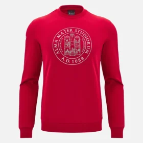 Sudadera de cuello redondo sin cepillar roja de la colección Unibo para Adultos
