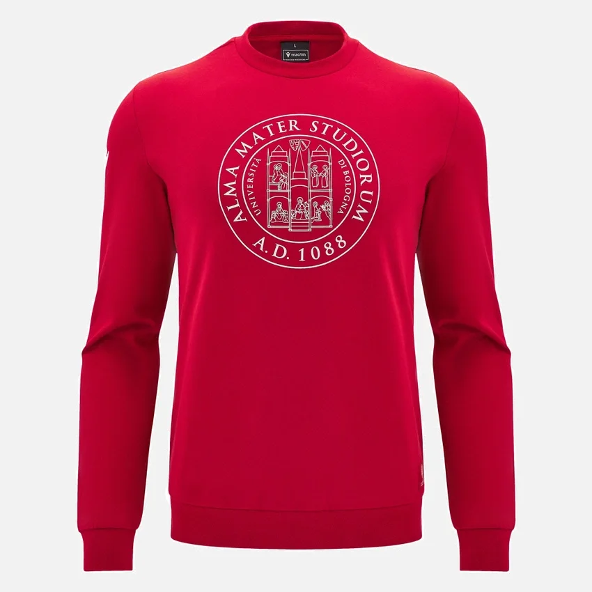 Sudadera de cuello redondo sin cepillar roja de la colección Unibo para Adultos Sudadera de cuello redondo sin cepillar roja de la colección Unibo para Adultos