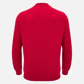Sudadera de cuello redondo sin cepillar roja de la colección Unibo para Adultos