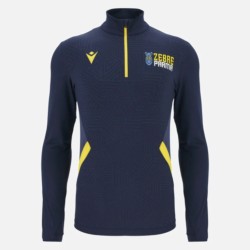 Sudadera de entrenamiento con cremallera de 1/4 para adultos Zebre Parma 2025/26 Sudadera de entrenamiento con cremallera de 1/4 para adultos Zebre Parma 2025/26