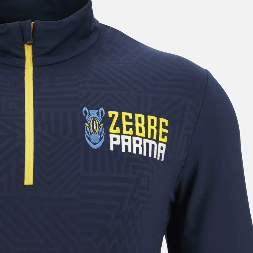 Sudadera de entrenamiento con cremallera de 1/4 para adultos Zebre Parma 2025/26 Sudadera de entrenamiento con cremallera de 1/4 para adultos Zebre Parma 2025/26