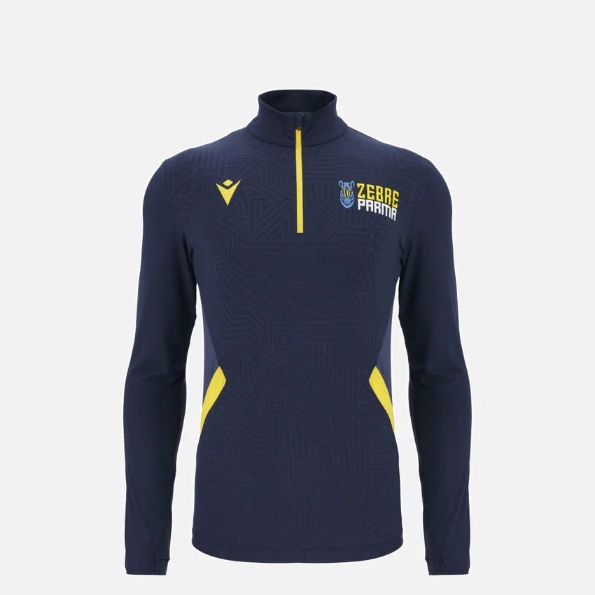 Sudadera de entrenamiento Zebre Parma 2025/26 Junior con cremallera de 1/4 Sudadera de entrenamiento Zebre Parma 2025/26 Junior con cremallera de 1/4