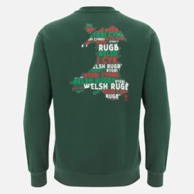 Sudadera verde para aficionados del Welsh Rugby 2025/26 Sudadera verde para aficionados del Welsh Rugby 2025/26