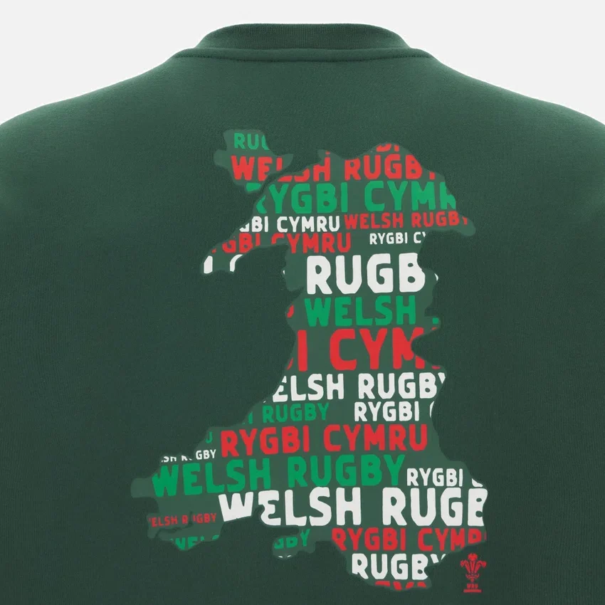 Sudadera verde para aficionados del Welsh Rugby 2025/26 Sudadera verde para aficionados del Welsh Rugby 2025/26